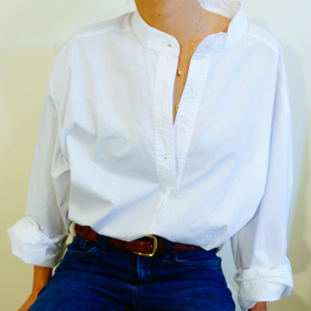 Classic white poplin shirt